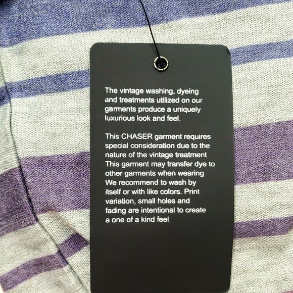 Chaser Rainbow Stripe Tee Top Small or Medium* Cozy Pullover Dropped Sleeves - Picture 6 of 8